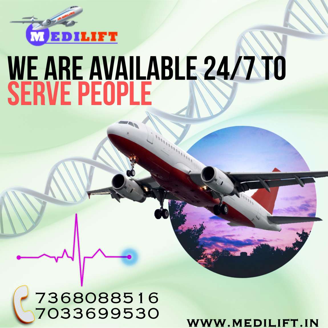 Receive Peerless Medical Setup Air Ambulance Service in Guwahati by Medilift - photo