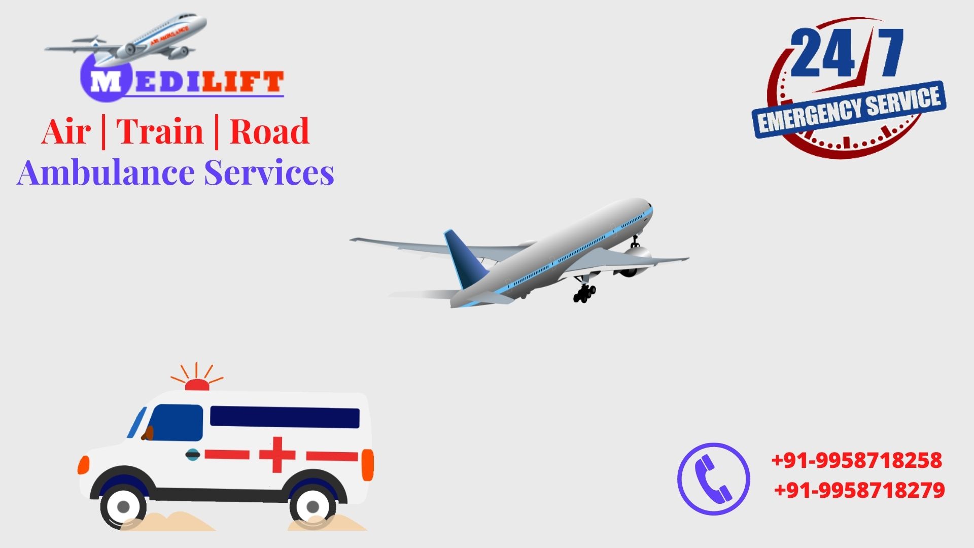 Finest ICU Air Ambulance Available in Ranchi by Medilift - photo